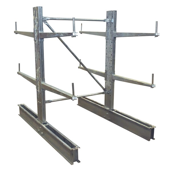 Vestil Gray Galvanized Cantilever Double Updright Set 6ft Height 36" Arms, PR SDU-C-6-36-G-SET - main